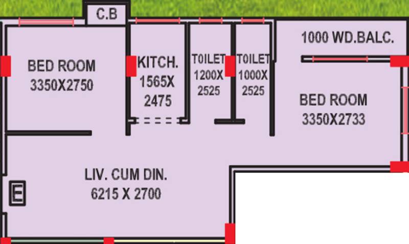 Satyam Lokenath Tower (2BHK+2T (861 sq ft) 861 sq ft)