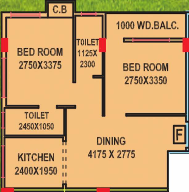 Satyam Lokenath Tower (2BHK+2T (785 sq ft) 785 sq ft)