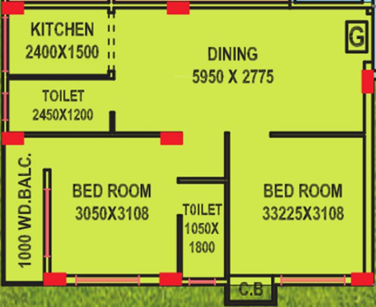 Satyam Lokenath Tower (2BHK+2T (840 sq ft) 840 sq ft)