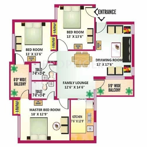 Celestial Celestial Palace (3BHK+2T (1,752 sq ft) 1752 sq ft)