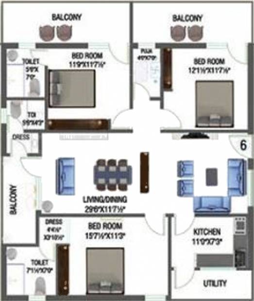 Devaalaya Devasthala (3BHK+3T (1,924 sq ft) + Pooja Room 1924 sq ft)
