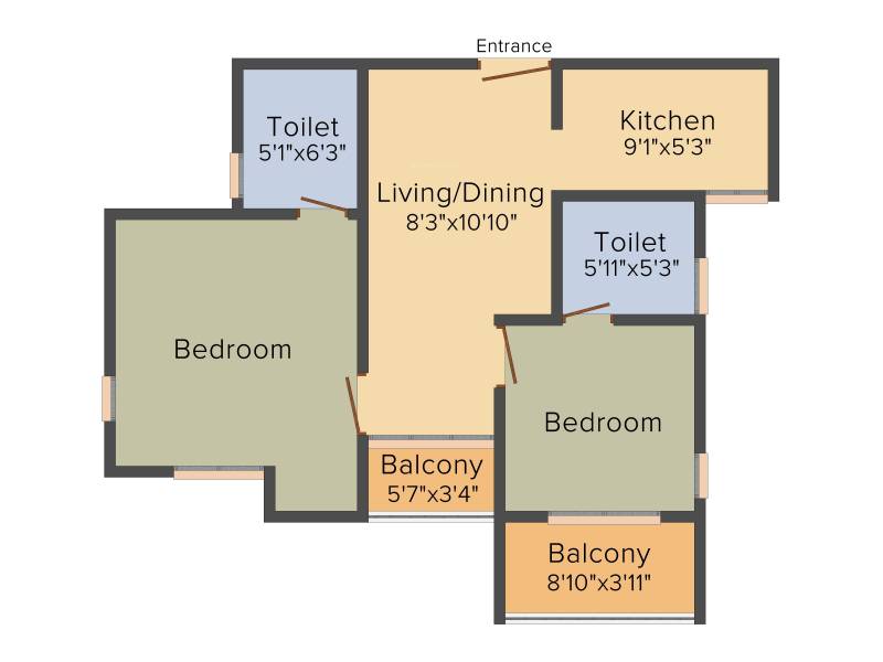 Arun Sankara (2BHK+2T (710 sq ft) + Pooja Room 710 sq ft)