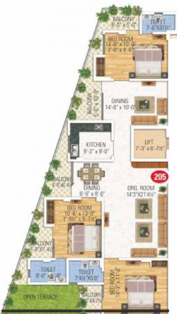 SDC Anand Prime (3BHK+3T (2,100 sq ft) 2100 sq ft)