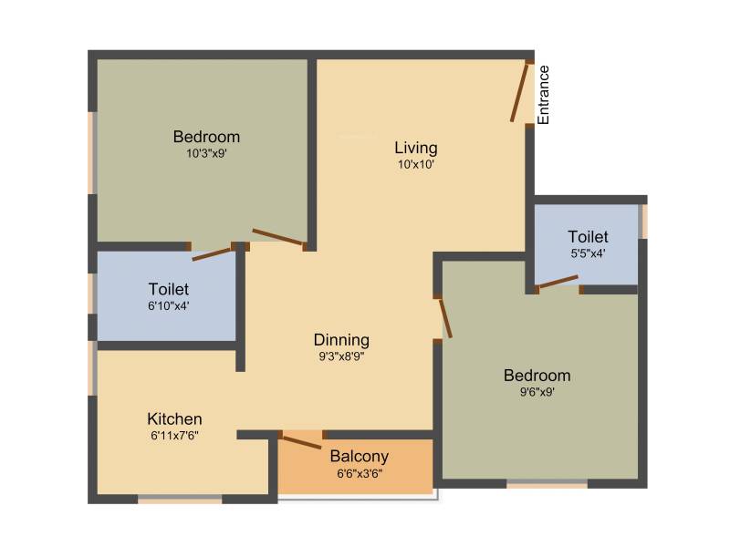 Sekaran Doves Nest (2BHK+2T (680 sq ft) 680 sq ft)