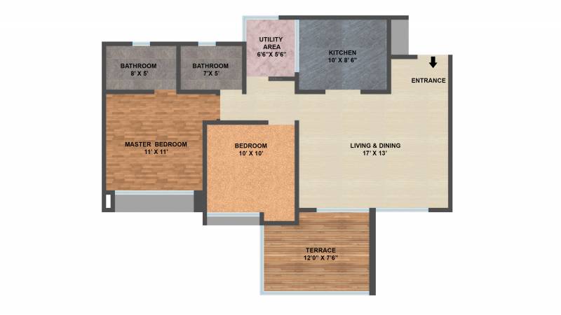 Gagan Lawish (2BHK+2T (1,095 sq ft) 1095 sq ft)