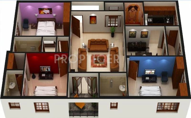 Man Imperial Square (3BHK+3T (1,767 sq ft) 1767 sq ft)