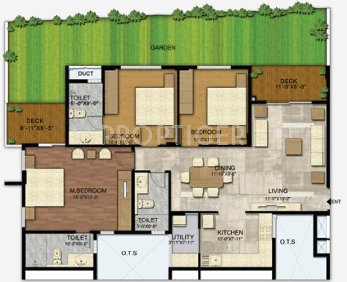 Zed Enclave (3BHK+3T (1,622 sq ft) 1622 sq ft)