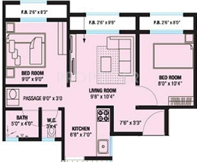 Mahalaxmi Mahalaxmi Nagar (1BHK+1T (513 sq ft) + Study Room 513 sq ft)