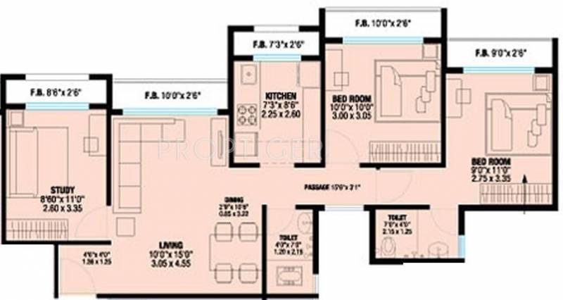 Mahalaxmi Mahalaxmi Nagar (2BHK+2T (663 sq ft) + Study Room 663 sq ft)