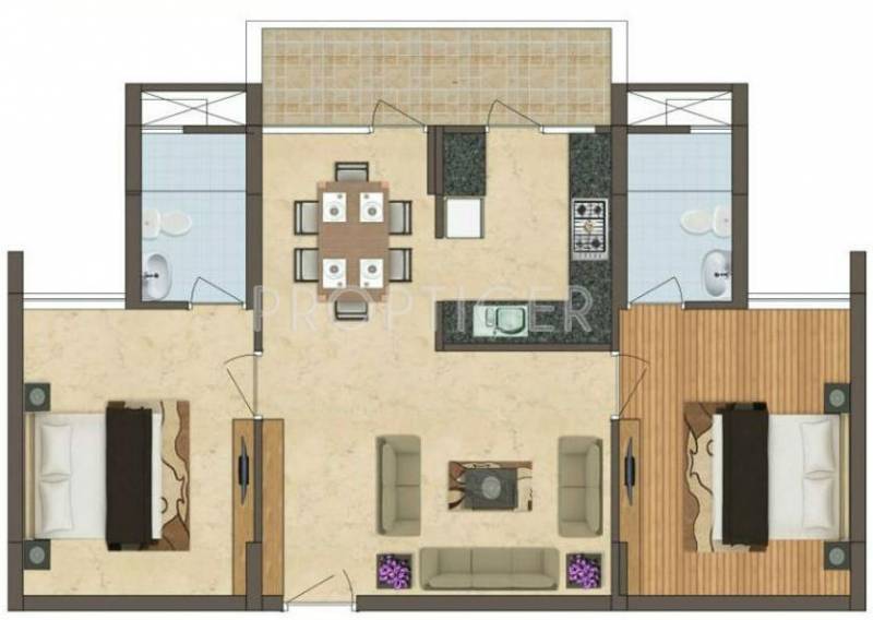 Ashadeep Ananta Jagat (2BHK+2T (926 sq ft) 926 sq ft)