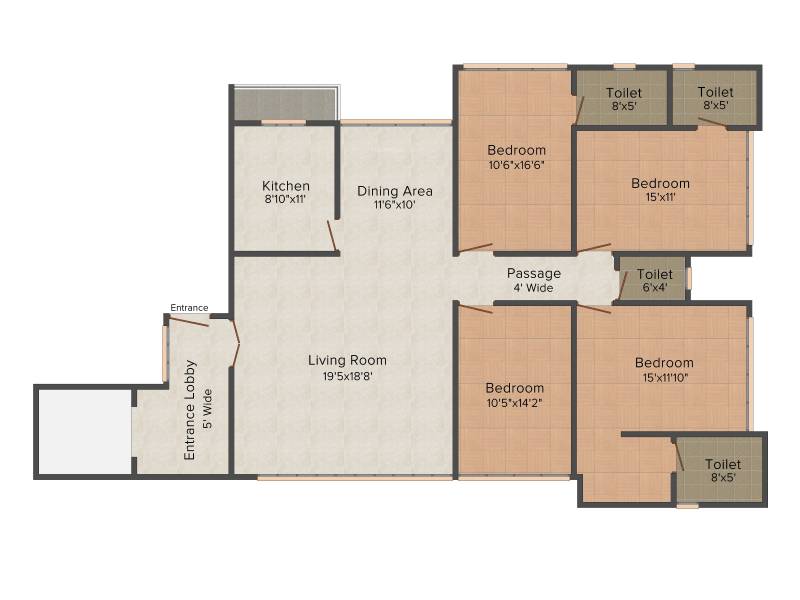 Benchmark Solus (4BHK+4T (1,620 sq ft) 1620 sq ft)