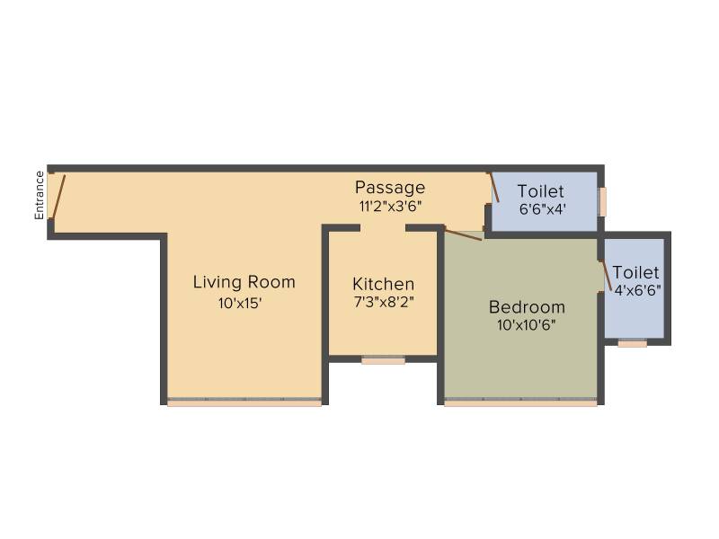 Manthan Acropolis (1BHK+2T (722 sq ft) 722 sq ft)
