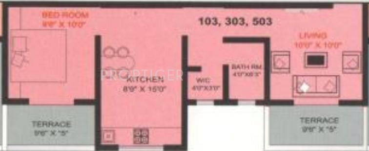 Cripper Silver Leaf (1BHK+1T (502 sq ft) 502 sq ft)