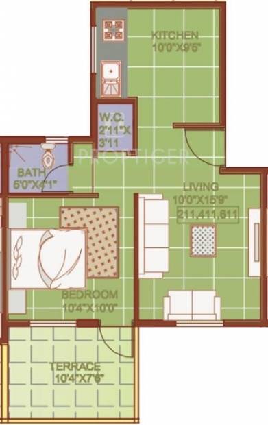 Arihant Giriraj Heights (1BHK+1T (633 sq ft) 633 sq ft)