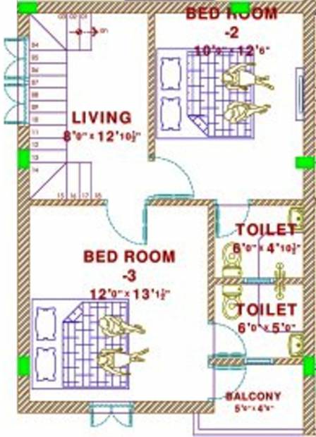 Bamana Lotus (3BHK+3T (1,342 sq ft) 1342 sq ft)