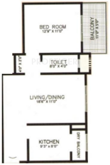 Karia Konark Orchid (1BHK+1T (804 sq ft) 804 sq ft)