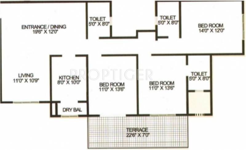 Karia Konark Orchid (3BHK+3T (1,724 sq ft) 1724 sq ft)