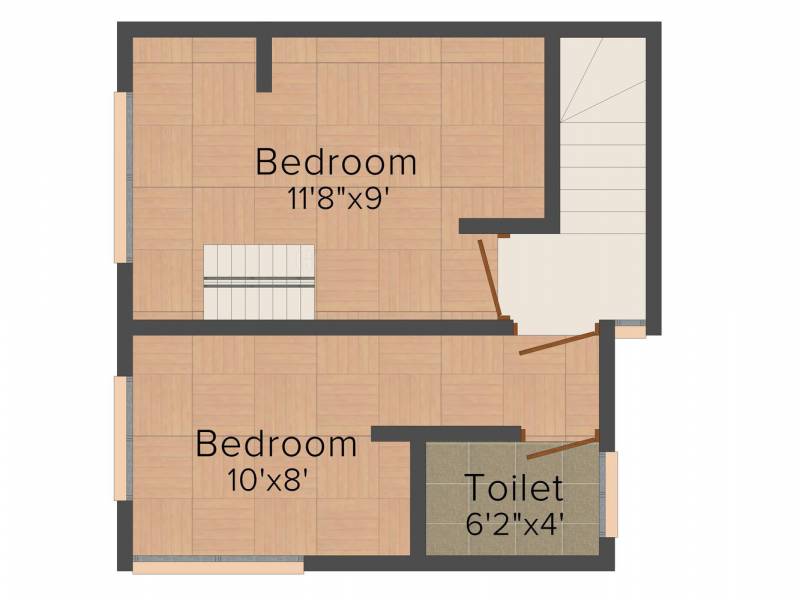 Building Lotus Villa (2BHK+3T (1,000 sq ft) + Study Room 1000 sq ft)