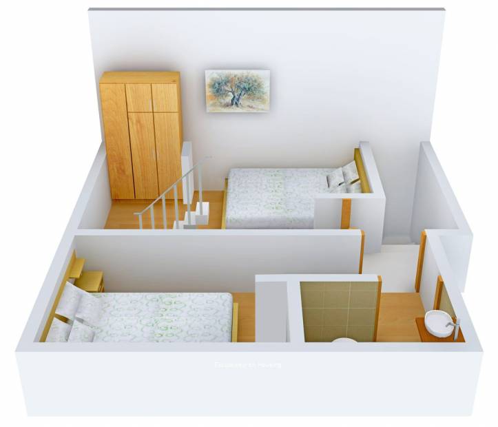 Building Lotus Villa (2BHK+3T (1,000 sq ft) + Study Room 1000 sq ft)