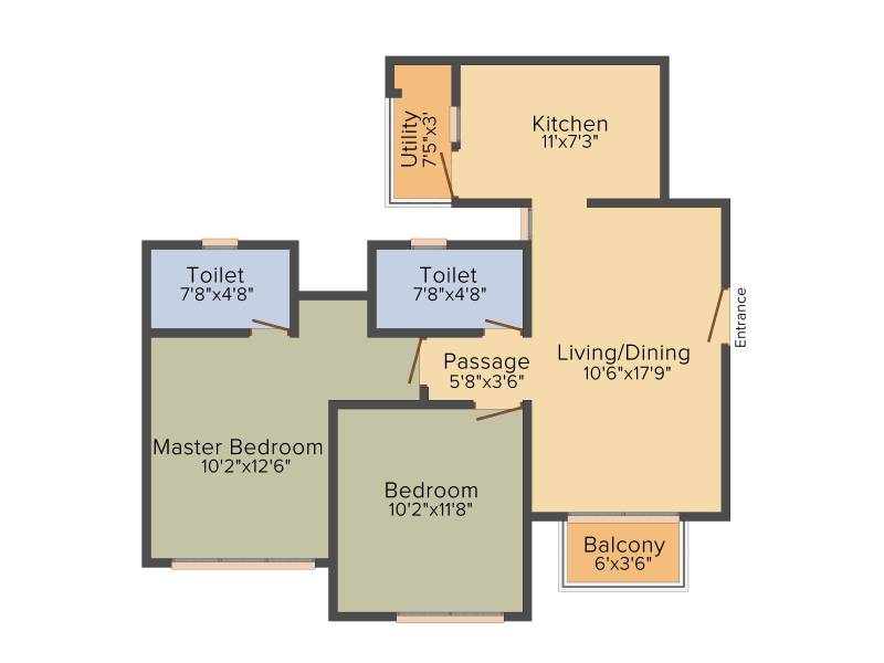 Akshar Tulsi Status (2BHK+2T (1,107 sq ft) 1107 sq ft)