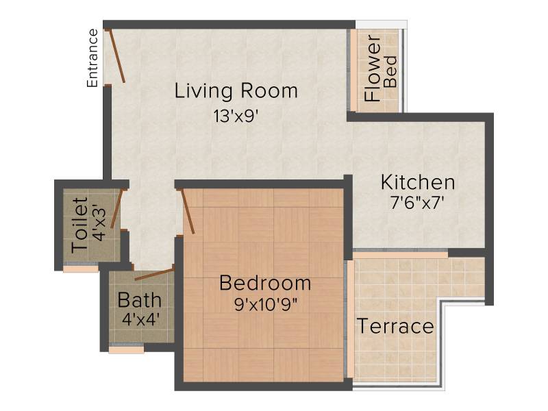 Odhav Omkara (1BHK+1T (575 sq ft) 575 sq ft)