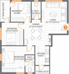 Anuhar Meda Heights (3BHK+2T (1,330 sq ft) 1330 sq ft) Anuhar Meda Heights (3BHK+2T (1,330 sq ft) 1330 sq ft)