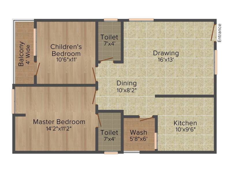 Haneesh Mjr Solitaire (2BHK+2T (1,100 sq ft) 1100 sq ft)