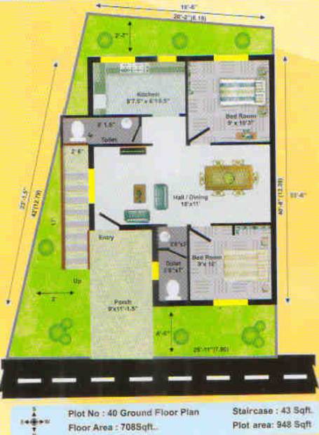Sumathi Metro Square (2BHK+2T (708 sq ft) 708 sq ft)