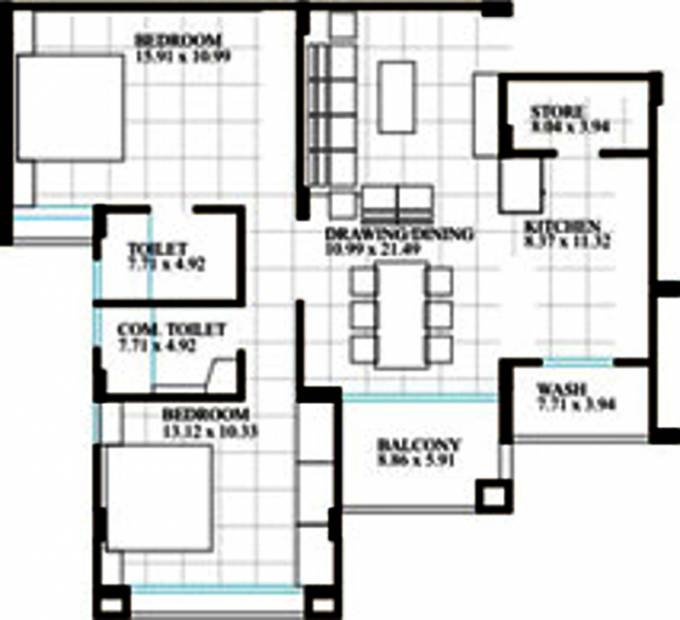 Shree Shubh Shubh City (2BHK+2T (1,300 sq ft) 1300 sq ft)