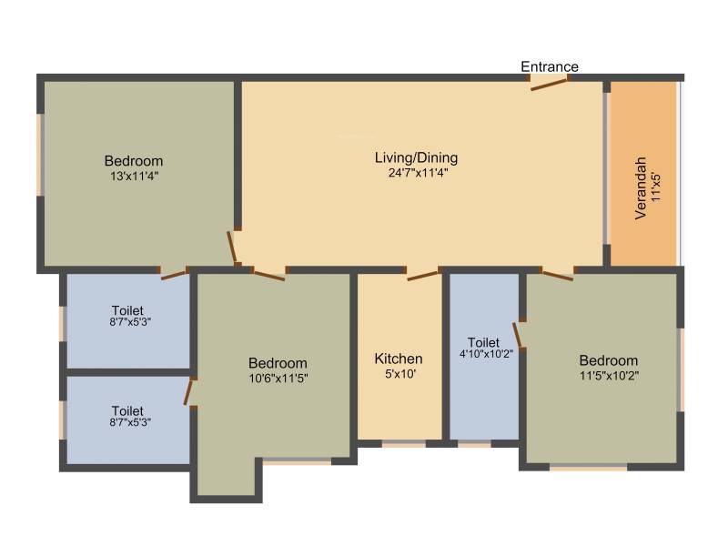Gajraj Shree (3BHK+3T (1,484 sq ft) 1484 sq ft)