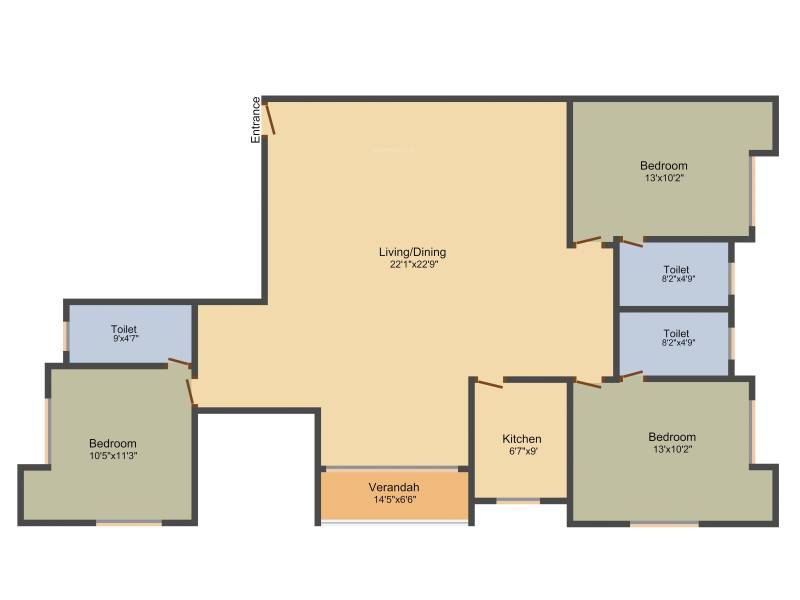 Gajraj Shree (3BHK+3T (1,934 sq ft) 1934 sq ft)