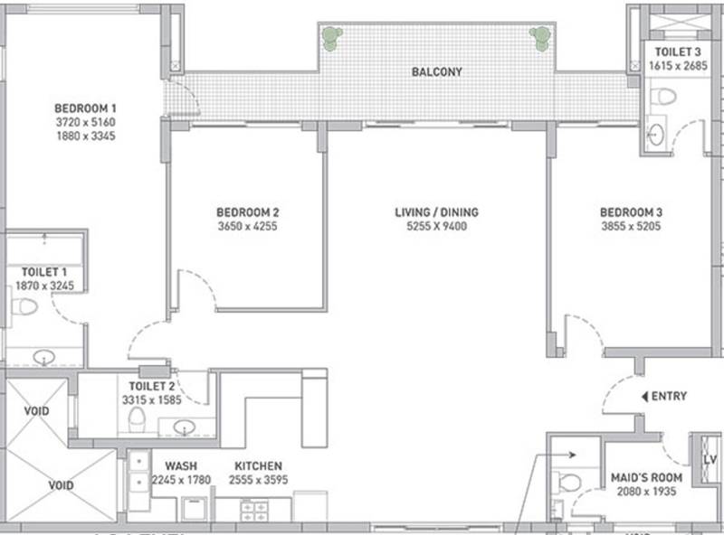 TATA Housing Development Cliffside (3BHK+3T (1,901 sq ft) + Servant Room 1901 sq ft)