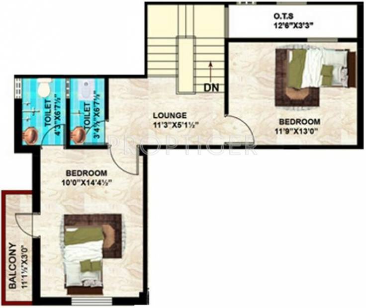 StepsStone Srikaras (3BHK+3T (1,326 sq ft) 1326 sq ft)