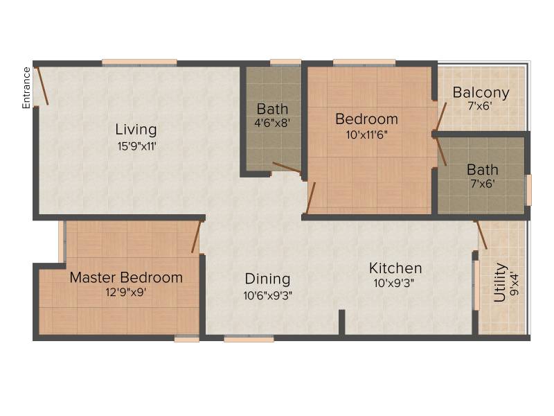 Shyam Mohan (2BHK+2T (1,012 sq ft) 1012 sq ft)