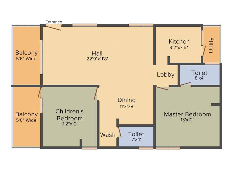 Venkys Varanasi Varasiddhi (2BHK+2T (1,330 sq ft) 1330 sq ft)