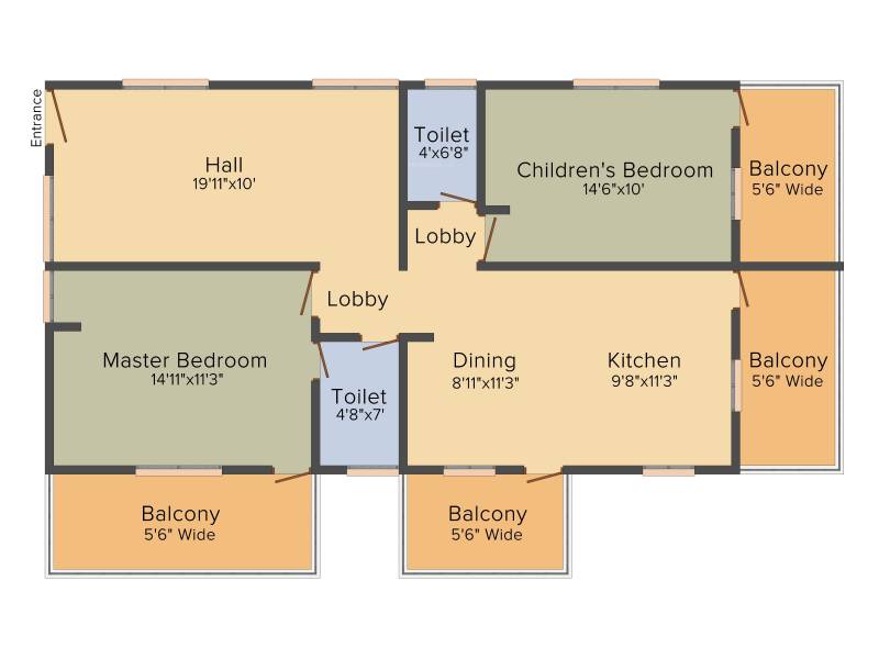 Venkys Varanasi Varasiddhi (2BHK+2T (1,460 sq ft) 1460 sq ft)