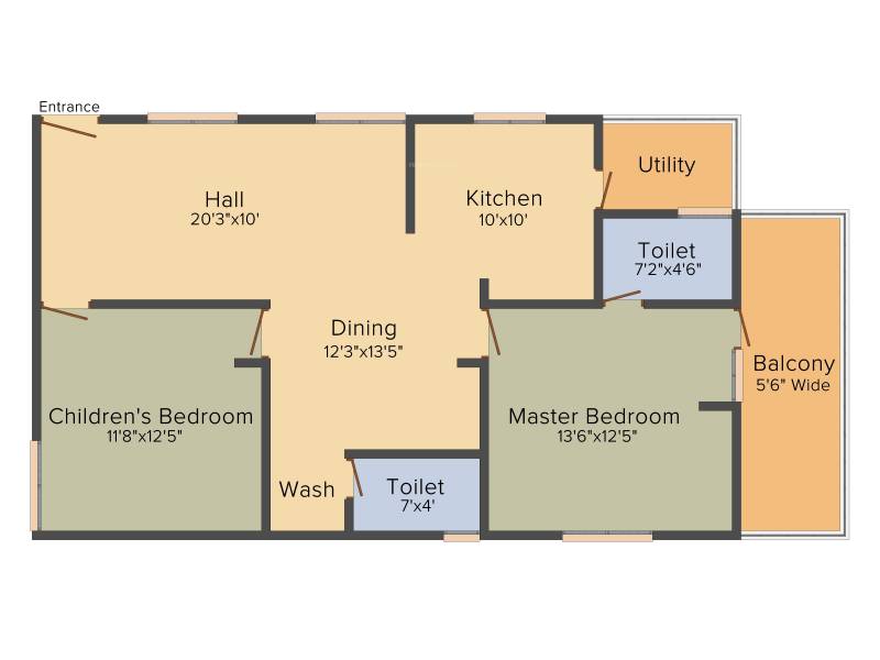 Venkys Varanasi Varasiddhi (2BHK+2T (1,285 sq ft) 1285 sq ft)