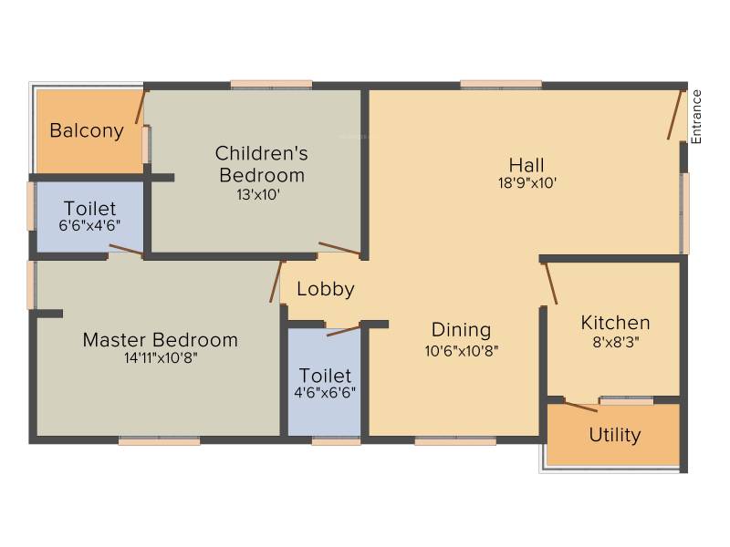Venkys Varanasi Varasiddhi (2BHK+2T (1,115 sq ft) 1115 sq ft)