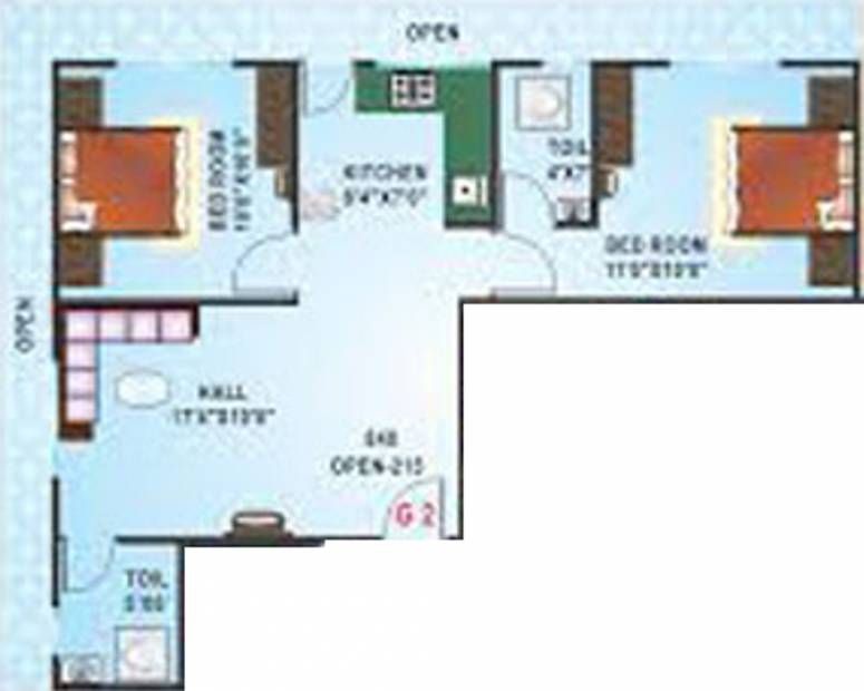 Sai Udayraj Avenue NX (2BHK+2T (840 sq ft) 840 sq ft)