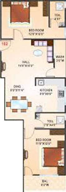 Sai Udayraj Avenue NX (2BHK+2T (1,090 sq ft) 1090 sq ft)