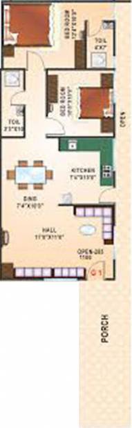 Sai Udayraj Avenue NX (2BHK+2T (1,100 sq ft) 1100 sq ft)