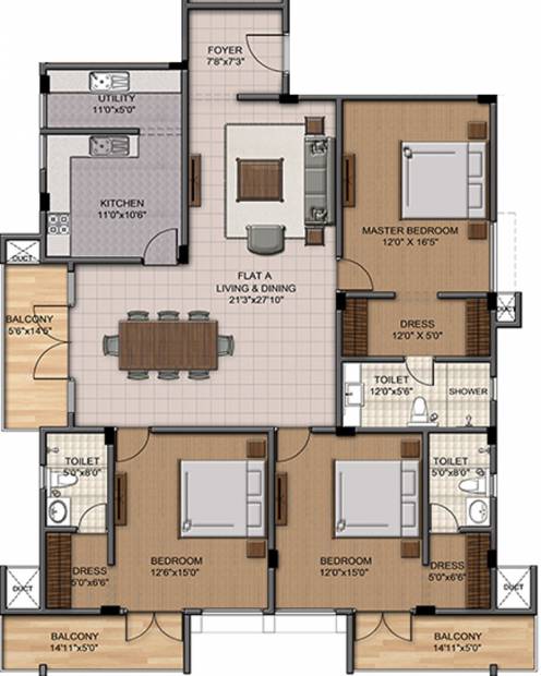 Sumanth Sreshta Leela (3BHK+3T (3,753 sq ft) 3753 sq ft)