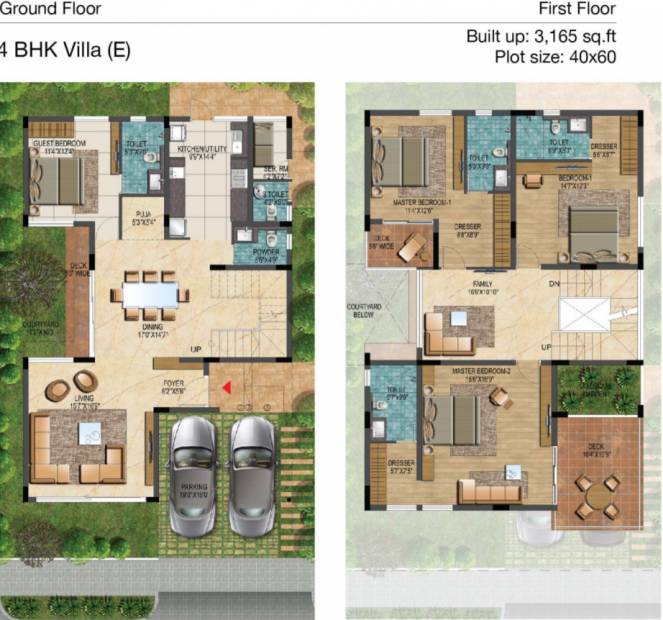 The Address The Lake View Address (4BHK+4T (3,165 sq ft)   Servant Room 3165 sq ft)