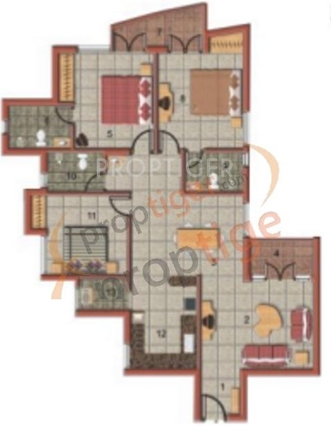 Jain Amrit Kalash (3BHK+3T (1,380 sq ft) 1380 sq ft)