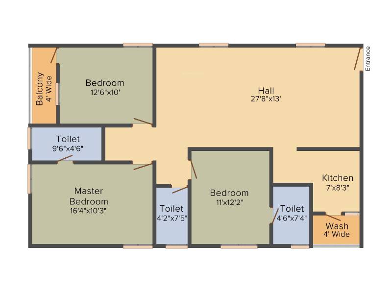 Himagiri Pottapus Hima Sai Srinidhim (3BHK+3T (1,502 sq ft) 1502 sq ft)