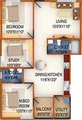DS DSMAX SILVER WOOD (2BHK+2T (1,276 sq ft) + Study Room 1276 sq ft) DS DSMAX SILVER WOOD (2BHK+2T (1,276 sq ft) + Study Room 1276 sq ft)