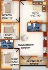 DS DSMAX SILVER WOOD (2BHK+2T (1,332 sq ft) + Study Room 1332 sq ft) DS DSMAX SILVER WOOD (2BHK+2T (1,332 sq ft) + Study Room 1332 sq ft)