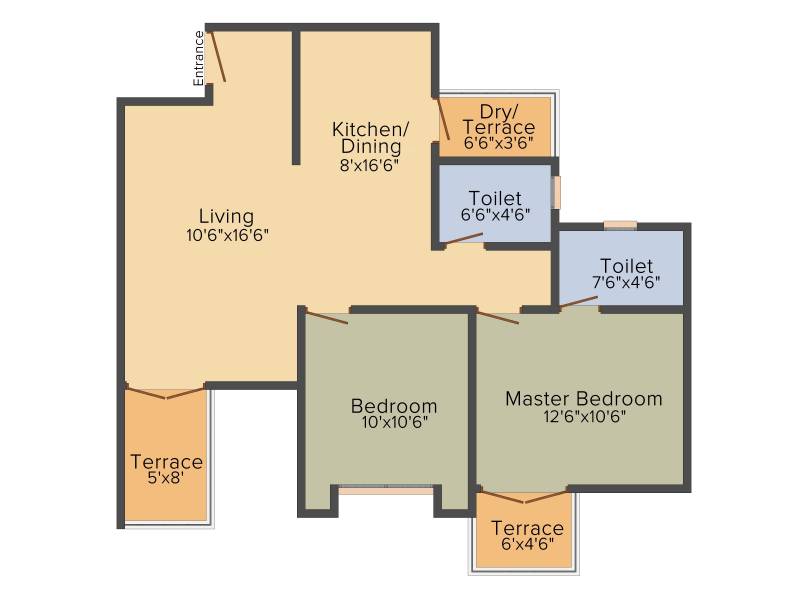 Sri Apple Regency (2BHK+2T (1,034 sq ft) 1034 sq ft)