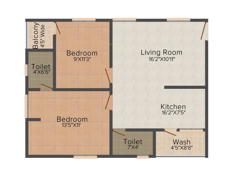 EAPL Sri Tirumala Flora (2BHK+2T (1,008 sq ft) 1008 sq ft)