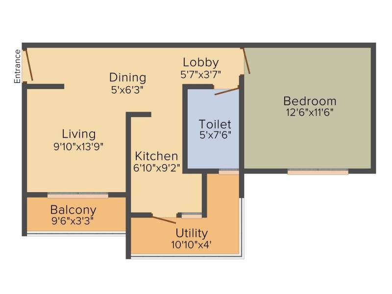 Excel Codename Five Rings Apartment (1BHK+1T (780 sq ft) 780 sq ft)